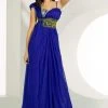 Formal Gowns MNM Couture - 5699 One Shoulder Draped Long Gown