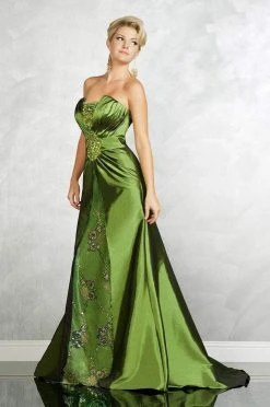 MNM Couture - 6538 Strapless Embellished Taffeta Gown Formal Gowns