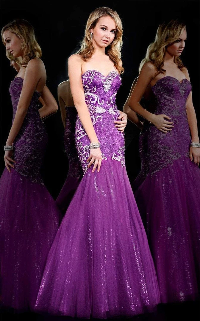 Formal Gowns MNM Couture - 8014 Bejeweled Sweetheart Trumpet Dress 5 Formal Gowns MNM Couture - 8014 Bejeweled Sweetheart Trumpet Dress