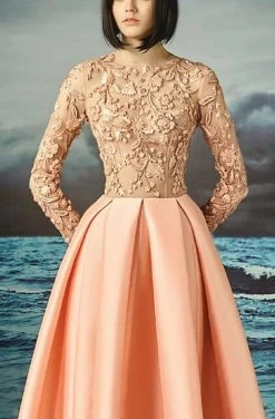 MNM Couture - Adorned Illusion A-Line Gown G0814