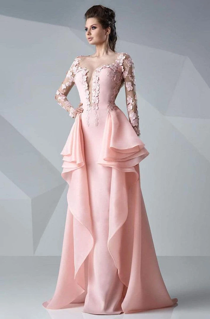 MNM Couture - Embroidered Floral Applique Gown G0649 3 MNM Couture - Embroidered Floral Applique Gown G0649