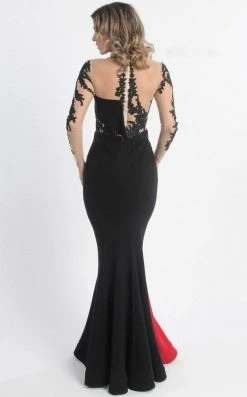 Formal Gowns MNM Couture - Embroidered Panel Gown G0747