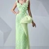 MNM Couture - Embroidered Petals Sheath Gown G0654 1 MNM Couture - Embroidered Petals Sheath Gown G0654