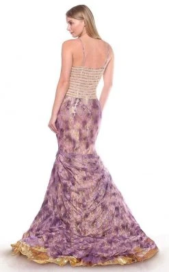 MNM Couture - KH073 Beads And Rhinestone Embellished Mermaid Gown Formal Gowns