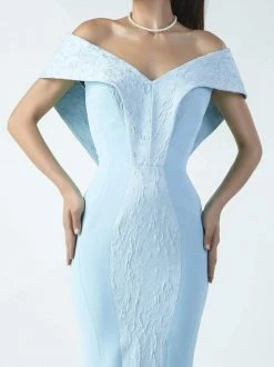 MNM Couture - Lace Off Shoulder Haute Couture Dress G0718 7 MNM Couture - Lace Off Shoulder Haute Couture Dress G0718