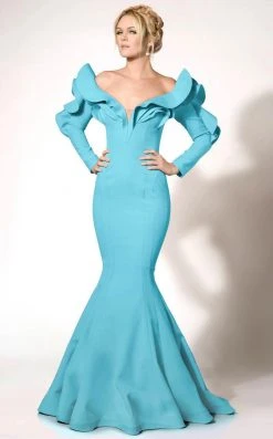 MNM Couture - Long Sleeve Off-Shoulder Mermaid Dress 2285A 10 MNM Couture - Long Sleeve Off-Shoulder Mermaid Dress 2285A