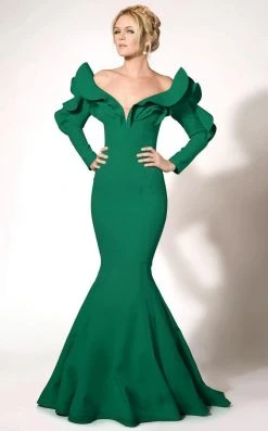 MNM Couture - Long Sleeve Off-Shoulder Mermaid Dress 2285A 12 MNM Couture - Long Sleeve Off-Shoulder Mermaid Dress 2285A