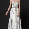 Formal Gowns MNM Couture - N0037 Strapless Metallic Evening Gown 2 Formal Gowns MNM Couture - N0037 Strapless Metallic Evening Gown