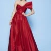 Formal Gowns MNM Couture - N0258 Strapless Asymmetric Neck Ballgown 2 Formal Gowns MNM Couture - N0258 Strapless Asymmetric Neck Ballgown