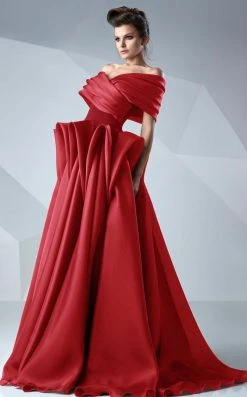 MNM Couture - Origami Off-Shoulder Gown G0621 Formal Gowns 7 MNM Couture - Origami Off-Shoulder Gown G0621 Formal Gowns