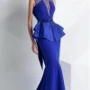 MNM Couture - Royal Deep V Illusion Evening Dress G0787 Formal Gowns
