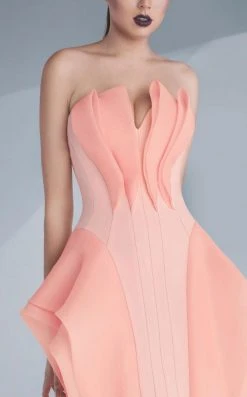 Formal Gowns MNM Couture - Strapless Folded Mermaid Gown G0616 6 Formal Gowns MNM Couture - Strapless Folded Mermaid Gown G0616