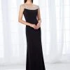 Mon Cheri - 118663 Beaded Bateau Neckline Evening Gown - 2 Pcs Black In Size 4 And Size 6 Available Formal Gowns