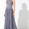 Formal Gowns Mon Cheri - Scoop Beaded Evening Dress 220D37 - 1 Pc Slate In Size 12 Available 1 Formal Gowns Mon Cheri - Scoop Beaded Evening Dress 220D37 - 1 Pc Slate In Size 12 Available