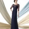 Mon Cheri - Sheer Bateau Neck Sheath Gown 213967 - 2 Pcs Smoke Gray In Sizes 4 And 18 Available Formal Gowns 2 Mon Cheri - Sheer Bateau Neck Sheath Gown 213967 - 2 Pcs Smoke Gray In Sizes 4 And 18 Available Formal Gowns