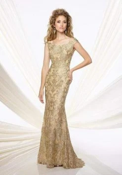 Montage By Mon Cheri - 116948 Metallic Lace Dress