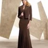 Formal Gowns Montage By Mon Cheri - 18906P Straight Neck Sheath Dress With Bolero