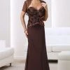 Formal Gowns Montage By Mon Cheri - 211909 Two Piece Dress In Cocoa Copper