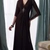 Formal Gowns Montage By Mon Cheri - 212961 V Neck Pleated Sheath Dress
