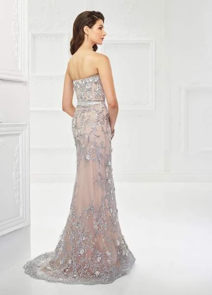 Montage By Mon Cheri - Strapless Fitted Lace Sheath Evening Gown 118961 Formal Gowns 4 Montage By Mon Cheri - Strapless Fitted Lace Sheath Evening Gown 118961 Formal Gowns