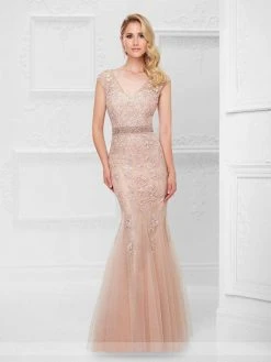 Montage By Mon Cheri - Trumpet Gown 117907 - 1 Pc Champagne In Size 6 Available