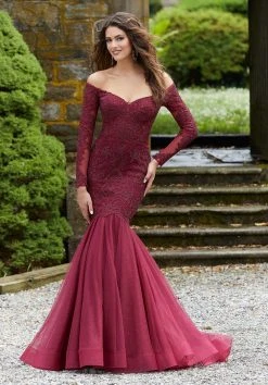 Mori Lee - 43060 Off Shoulder Lace And Glitter Tulle Mermaid Gown Formal Gowns 13 Mori Lee - 43060 Off Shoulder Lace And Glitter Tulle Mermaid Gown Formal Gowns
