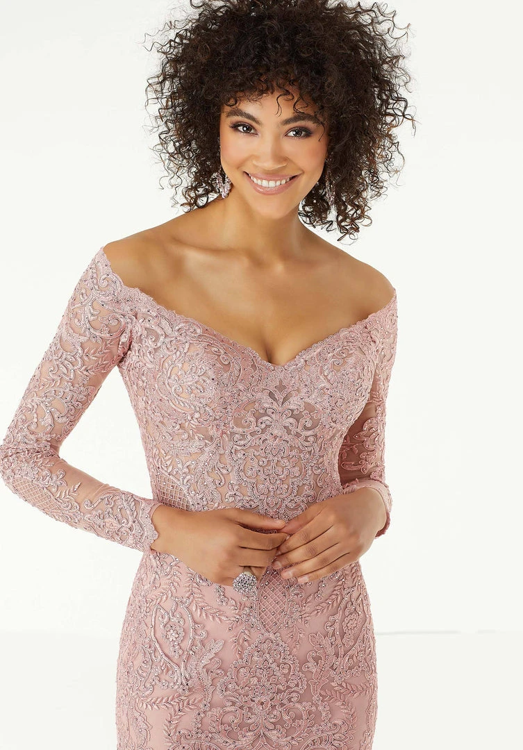 Mori Lee - 43060 Off Shoulder Lace And Glitter Tulle Mermaid Gown Formal Gowns 7 Mori Lee - 43060 Off Shoulder Lace And Glitter Tulle Mermaid Gown Formal Gowns