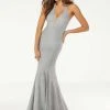 Formal Gowns Mori Lee - 43127 Halter Neck Shimmer Jersey Prom Mermaid Dress 1 Formal Gowns Mori Lee - 43127 Halter Neck Shimmer Jersey Prom Mermaid Dress