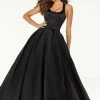 Mori Lee - 45025 Scoop Neck Beaded Pleated A-line Dress