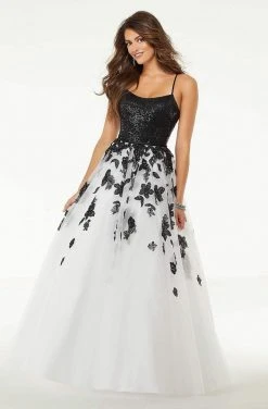 Formal Gowns Mori Lee - 45026 Floral Embroidered And Sequined Long Dress