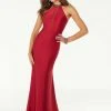 Mori Lee - 45040 Beaded Halter Neck Jersey Trumpet Dress Formal Gowns 2 Mori Lee - 45040 Beaded Halter Neck Jersey Trumpet Dress Formal Gowns
