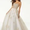 Formal Gowns Mori Lee - 45061 Crystal Beaded Strapless Tulle Ballgown 1 Formal Gowns Mori Lee - 45061 Crystal Beaded Strapless Tulle Ballgown