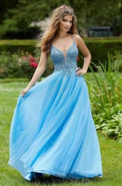Formal Gowns Mori Lee - 45070 Beaded Open Back A-line Dress 10 Formal Gowns Mori Lee - 45070 Beaded Open Back A-line Dress