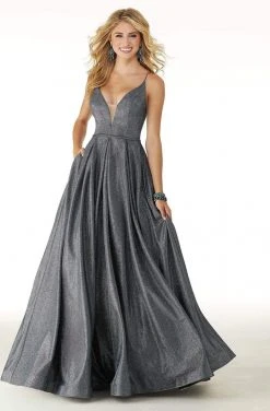 Mori Lee - 45076 Metallic And Glittered Long Dress