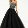 Mori Lee - 45081 Strapless Jeweled Bodice Tulle Gown Formal Gowns 1 Mori Lee - 45081 Strapless Jeweled Bodice Tulle Gown Formal Gowns