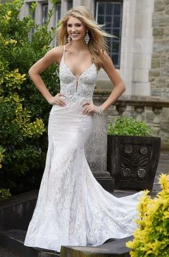 Mori Lee - 45083 Lace Beaded Trumpet Long Dress 10 Mori Lee - 45083 Lace Beaded Trumpet Long Dress