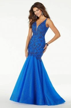 Mori Lee - 45088 Crystal Beaded Mermaid Dress Formal Gowns