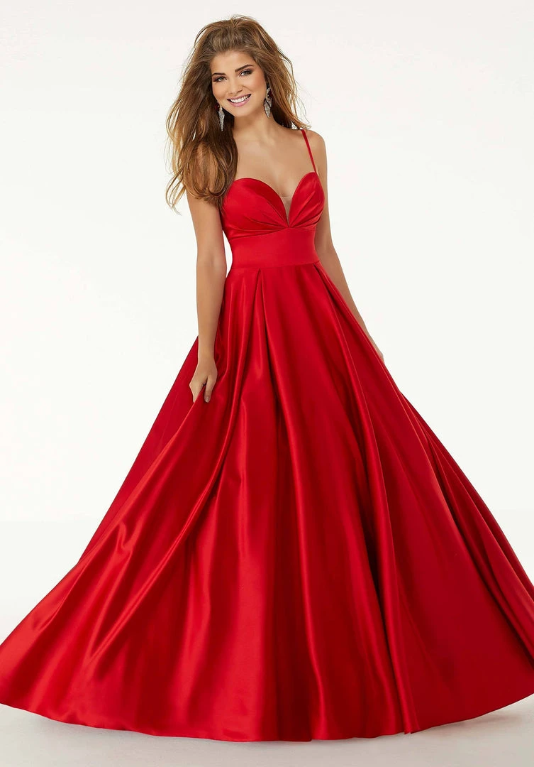 Formal Gowns Mori Lee - 45094 Pleat-Ornate Sweetheart Satin Ballgown 3 Formal Gowns Mori Lee - 45094 Pleat-Ornate Sweetheart Satin Ballgown