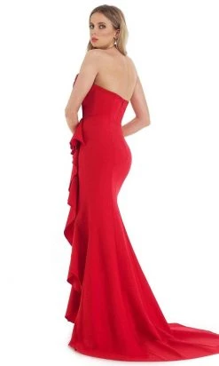 Formal Gowns Morrell Maxie - Strapless Mermaid Dress With Slit 16339 - 1 Pc Blush In Size 4 Available