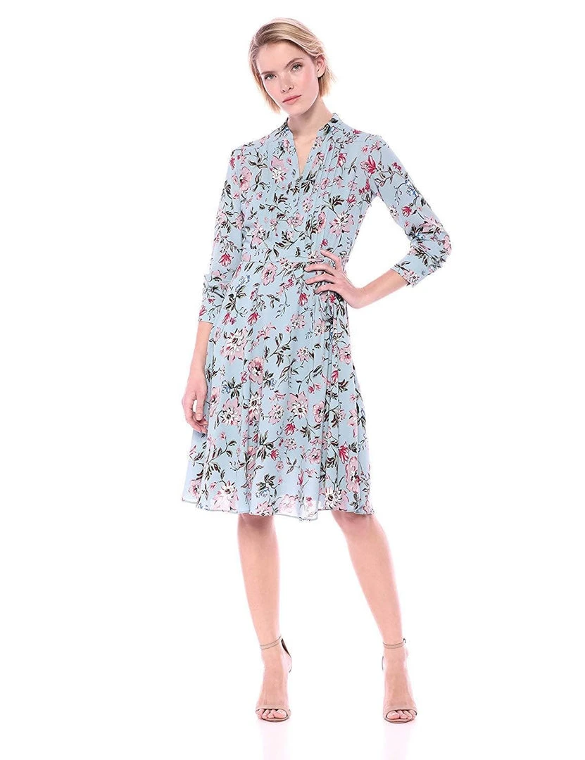 Nanette Nanette Lepore - NM9S171Y9 Long Sleeve Floral Print Dress 3 Nanette Nanette Lepore - NM9S171Y9 Long Sleeve Floral Print Dress