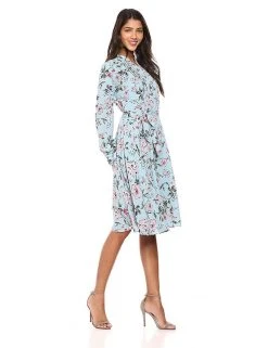 Nanette Nanette Lepore - NM9S171Y9 Long Sleeve Floral Print Dress 14 Nanette Nanette Lepore - NM9S171Y9 Long Sleeve Floral Print Dress