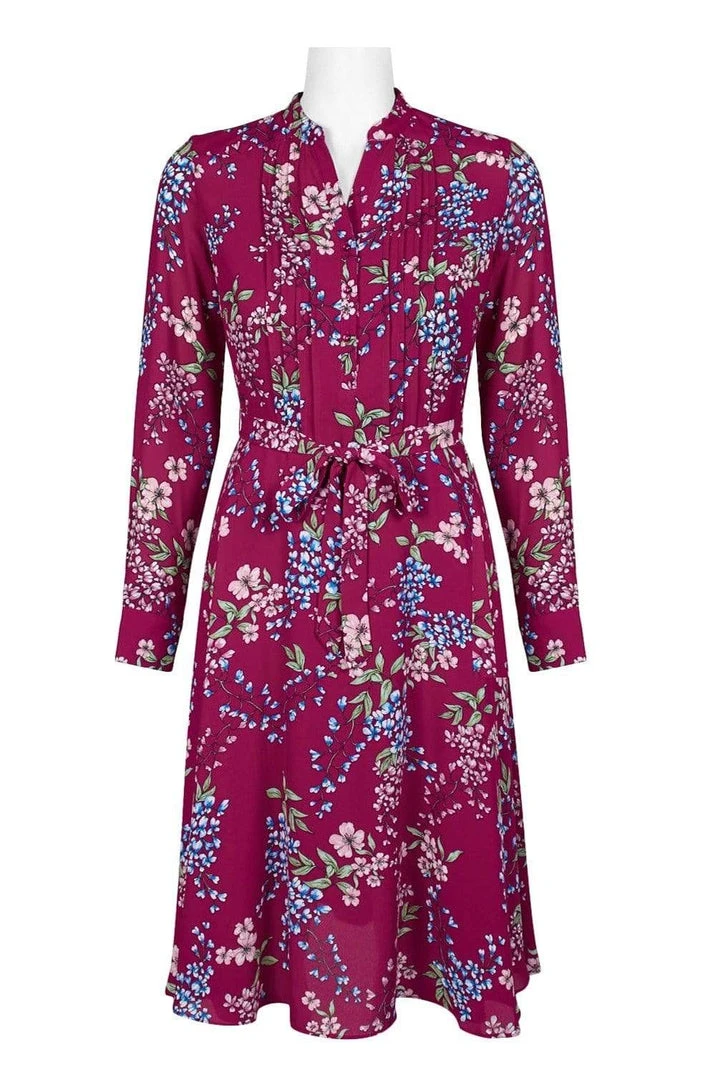 Nanette Nanette Lepore - NM9S171Y9 Long Sleeve Floral Print Dress 9 Nanette Nanette Lepore - NM9S171Y9 Long Sleeve Floral Print Dress