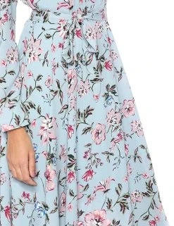 Nanette Nanette Lepore - NM9S171Y9 Long Sleeve Floral Print Dress 16 Nanette Nanette Lepore - NM9S171Y9 Long Sleeve Floral Print Dress