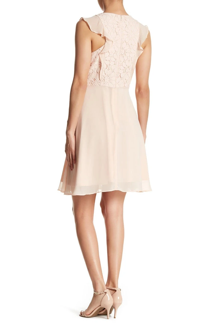 Cocktail Dresses Nanette Nanette Lepore - NN8S19FG3 Floral Lace Jewel A-line Dress 4 Cocktail Dresses Nanette Nanette Lepore - NN8S19FG3 Floral Lace Jewel A-line Dress