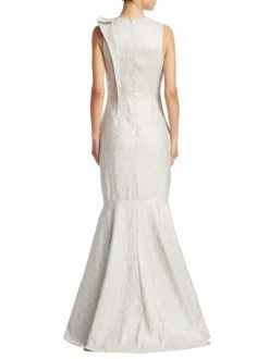 Formal Gowns Nero By Jatin Varma - 480073 Ruffle Accented Brocade Gown