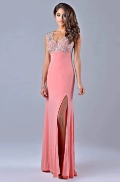 Nina Canacci - 1094 Dress In Peach Formal Gowns