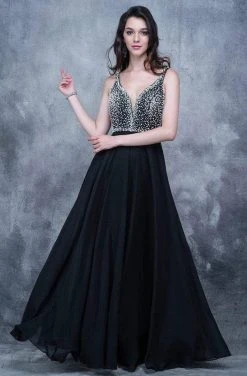 Nina Canacci - 1336 Beaded Deep V-neck A-line Dress Formal Gowns 11 Nina Canacci - 1336 Beaded Deep V-neck A-line Dress Formal Gowns