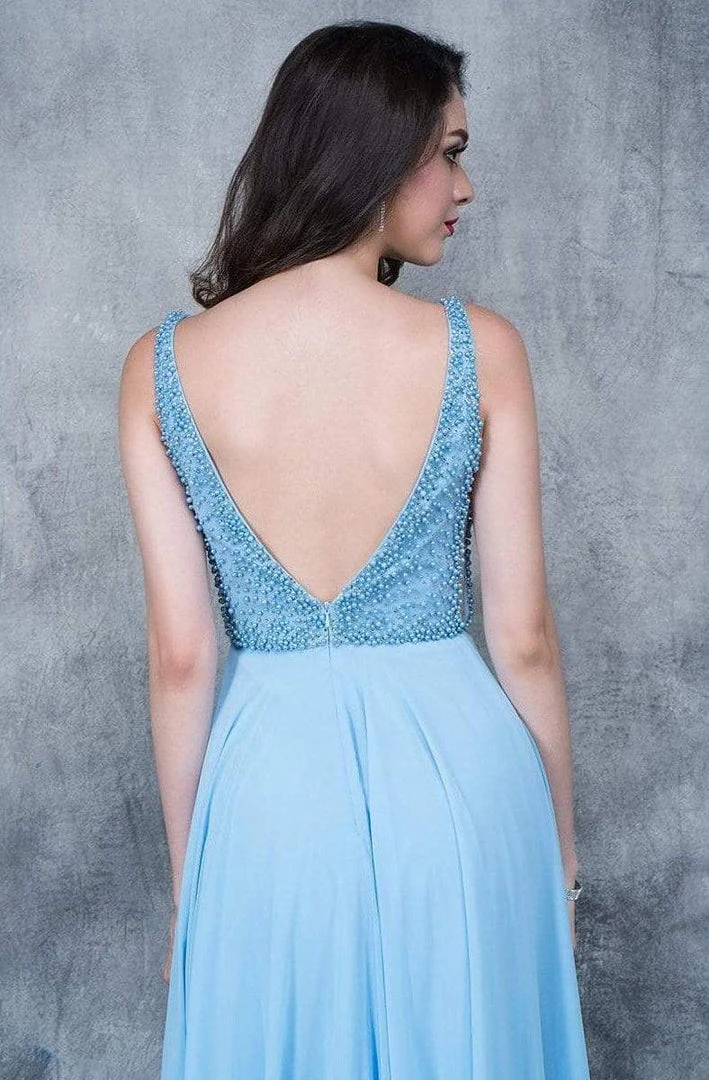 Nina Canacci - 1336 Beaded Deep V-neck A-line Dress Formal Gowns 4 Nina Canacci - 1336 Beaded Deep V-neck A-line Dress Formal Gowns