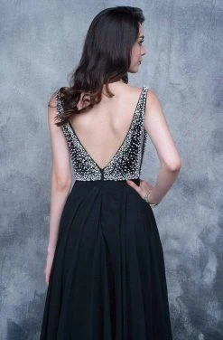 Nina Canacci - 1336 Beaded Deep V-neck A-line Dress Formal Gowns 12 Nina Canacci - 1336 Beaded Deep V-neck A-line Dress Formal Gowns