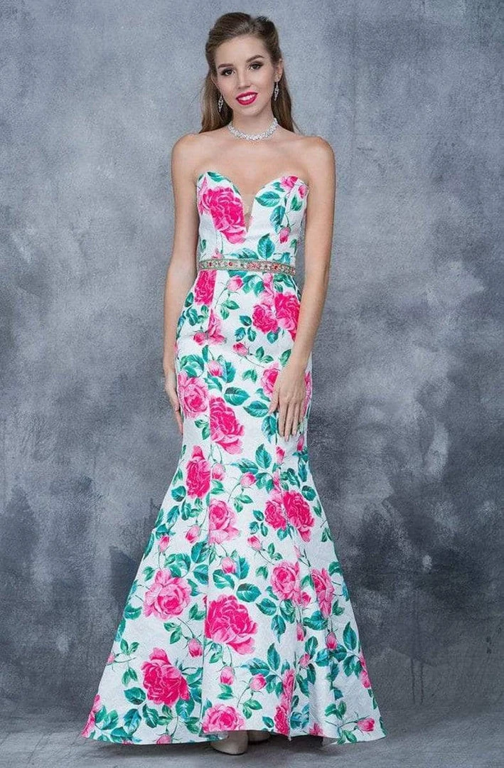Nina Canacci - 1362 Floral Deep Sweetheart Mermaid Dress Formal Gowns 6 Nina Canacci - 1362 Floral Deep Sweetheart Mermaid Dress Formal Gowns